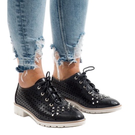 Sorte åbent sko med G-106-2 studs