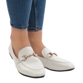 Hvide mokasiner fra ballerinas YJX001-9