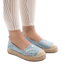 Blå åbent espadrilles L08-71