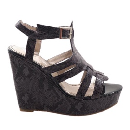 Sorte kile sandaler A-7A