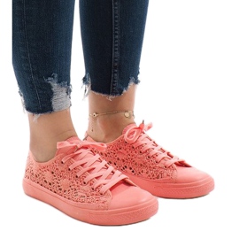 RL-673 lyserøde blonder sneakers