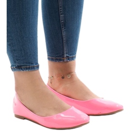 Klassisk pink patent ballerina L809 lyserød