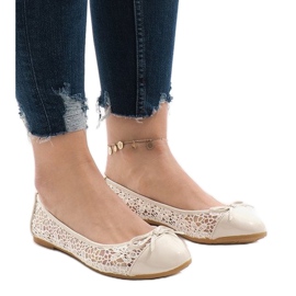 Beige openwork ballerinaer 98-5y