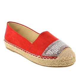 Røde sneakers espadriller på 180-6 platformen