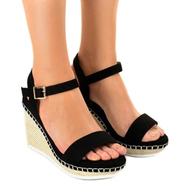 Sorte kile sandaler U-6291