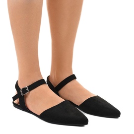 235-4 sorte ballerina sandaler