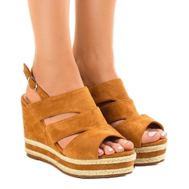 Brune espadriller på en kile FG6