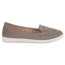 Top Shoes Herrer med krystaller grå