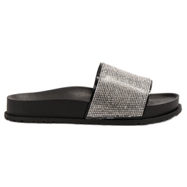 Bestelle Gummistøvler med cubic zirconia sort