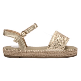 Small Swan Golden Espadrilles sandaler gylden