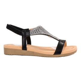 Top Shoes Stilfulde sorte sandaler