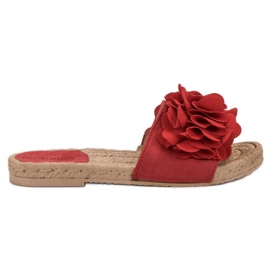 SHELOVET Røde tøfler Espadrilles