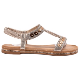 Bello Star Dekorerede gyldne sandaler gylden