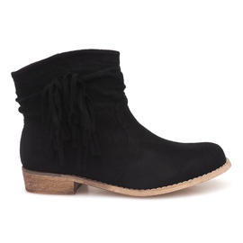 Suede Booties Jodhpur støvler ZY9040 Sort