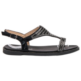 Super Mode Stilfulde sorte sandaler
