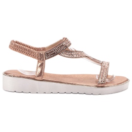 Bestelle Slip-on sandaler på platformen lyserød