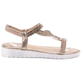Bestelle Slip-on sandaler på platformen gul