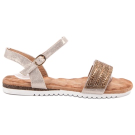 Emaks Sandaler med cubic zirconia brun
