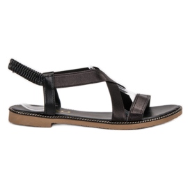 SHELOVET Sandaler med gummi sort