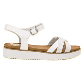 Bestelle Sandaler med glittersåler hvid