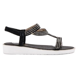SHELOVET Slip-on sandaler i Kotrna sort