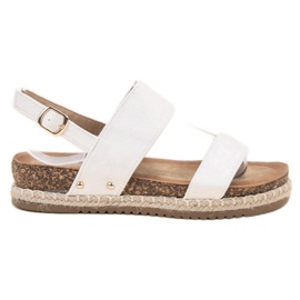 Bestelle Sandaler med glitter hvid