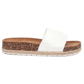 SHELOVET Ruskind Espadrilles hvid