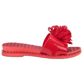 Kayla Røde flipflops i gummi