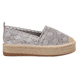 Diamantique Espadrilles på platformen grå