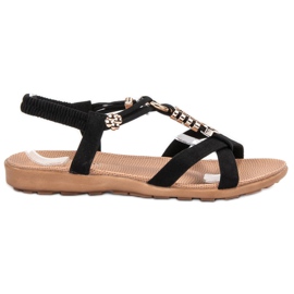 SHELOVET Sort slip -on sandaler