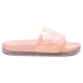 Bona Gennemsigtige flip-flops lyserød