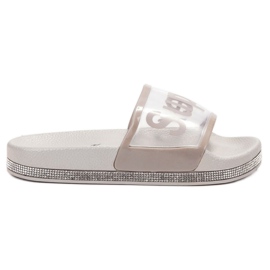 Bona Gennemsigtige flip-flops grå