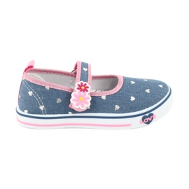 American Club TEN14 Velcro sneakers blå lyserød grå