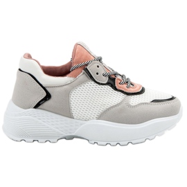 SHELOVET Moderigtige sneakers lyserød grå