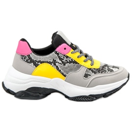 SHELOVET Snake Print farverige sneakers flerfarvet