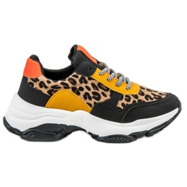 SHELOVET Leopard Print farverige sneakers flerfarvet