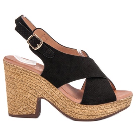 Anesia Paris Lette højhælede sandaler sort