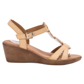 Renda Lette kile sandaler brun