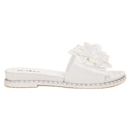Kayla Hvide gummi flip -flops
