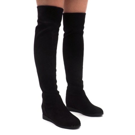 Warm Wedge Støvler 168-108 Sort