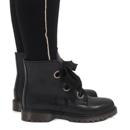 Kayla Shoes Sorte snørestøvler PF276
