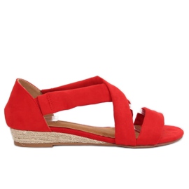 Sandaler espadrilles rød 9R72 Rød