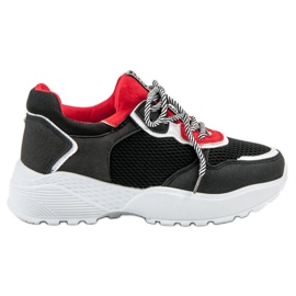 SHELOVET Moderigtige sorte sneakers flerfarvet