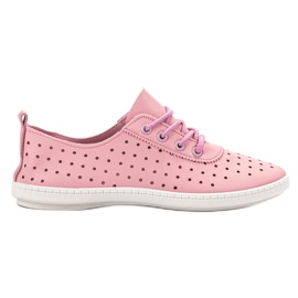 SHELOVET Openwork kvinders sneakers lyserød