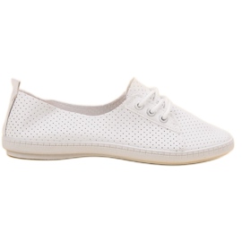 SHELOVET Eco læder sneakers hvid