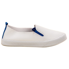 Kylie Hvide Slip On Sneakers