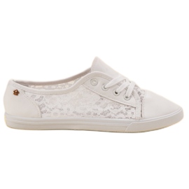 Renda Sneakers med blonder hvid