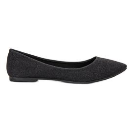 VINCEZA glitter ballerinaer sort