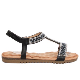 Sorte kvinders sandaler HT-67 Sort