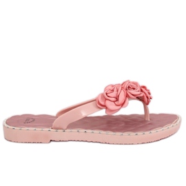Klip-klapper med blomster pink YJL-1818 Pink lyserød